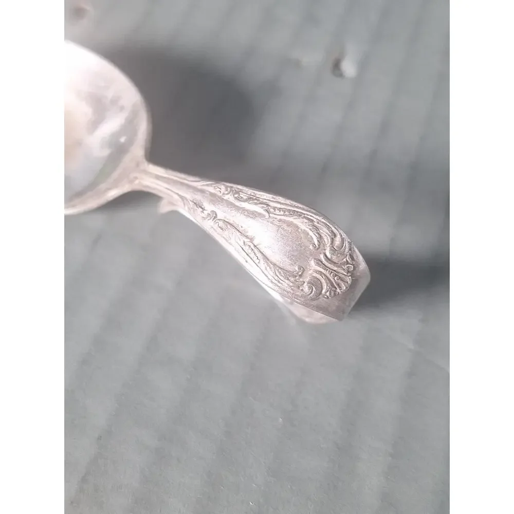 Vintage Oneida Rogers Silverplate Baby Spoon Bent Handle Teething Margate